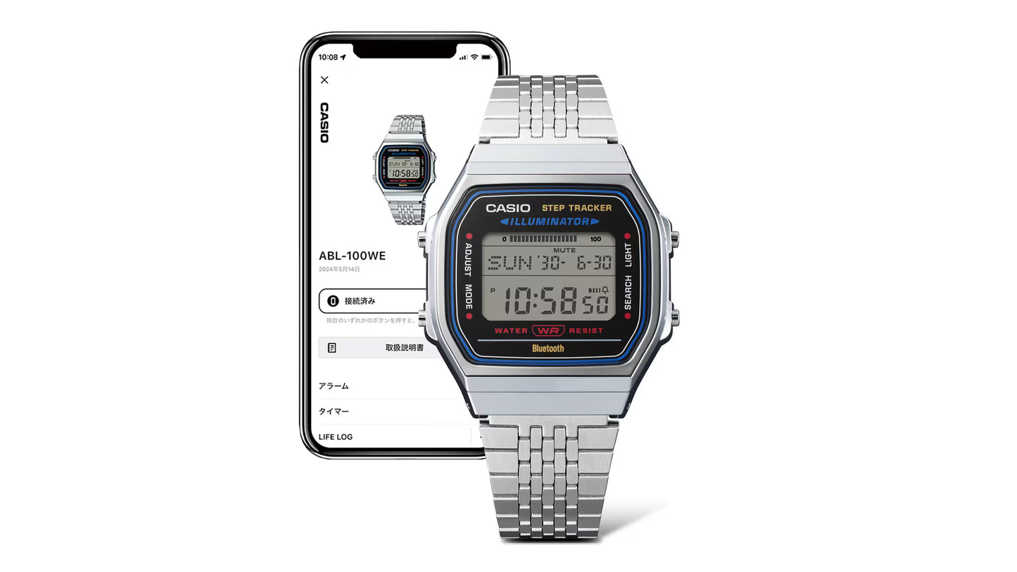Casio Vintage Step Tracker Watch - ABL-100WE-1ADF