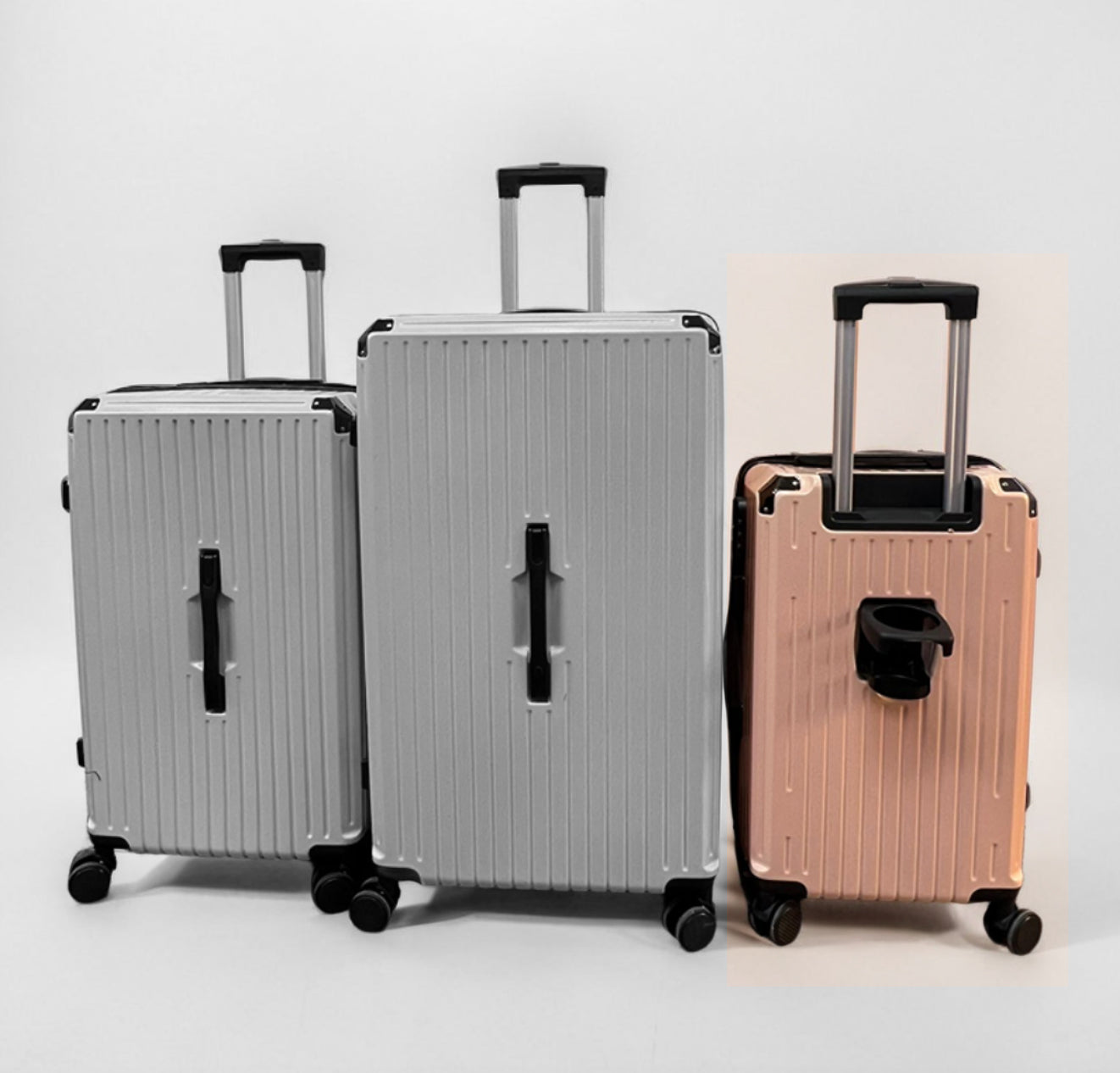Unbreakable Cream Beige Colour Fiber Luggage Suitcase Set 2025 Design