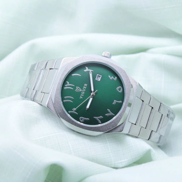 Viguer Watch Arabic Number Green Dial