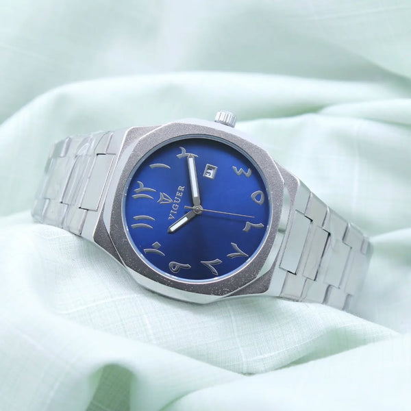 Viguer Watch Arabic Number Blue Dial