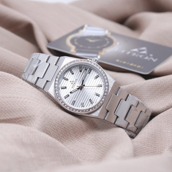 Fitron White Dial Women’s Watch