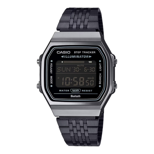 Casio Vintage Step Tracker Watch - Smoke Silver ABL-100WEGG-1BDF