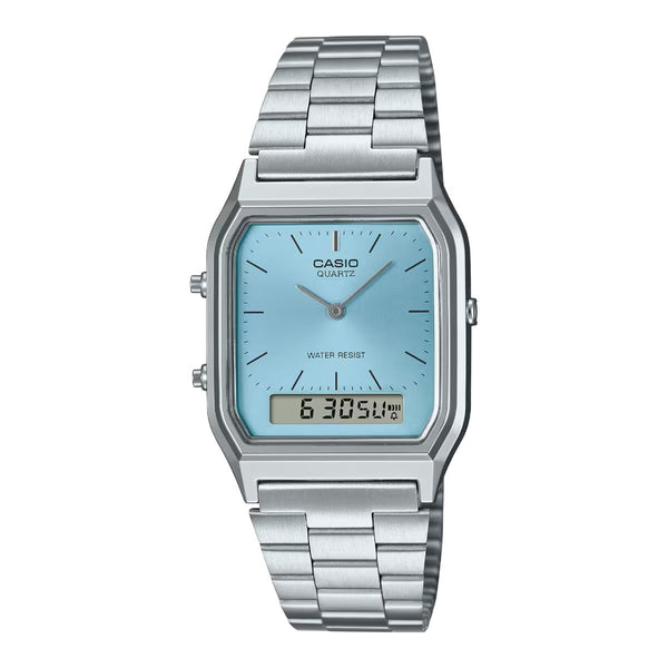 Casio Ice Blue AQ-230A-2A1MQY Dual Time