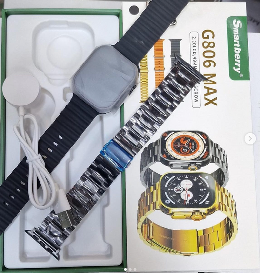 G806 Max Smart Watch Black Colour – Stylish Health & Bluetooth Calling Companion